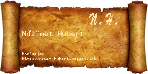 Német Hubert névjegykártya